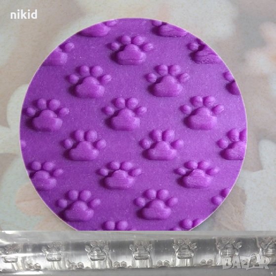 лапи лапички релефна текстурна точилка за фондан украса торта сладки, снимка 1