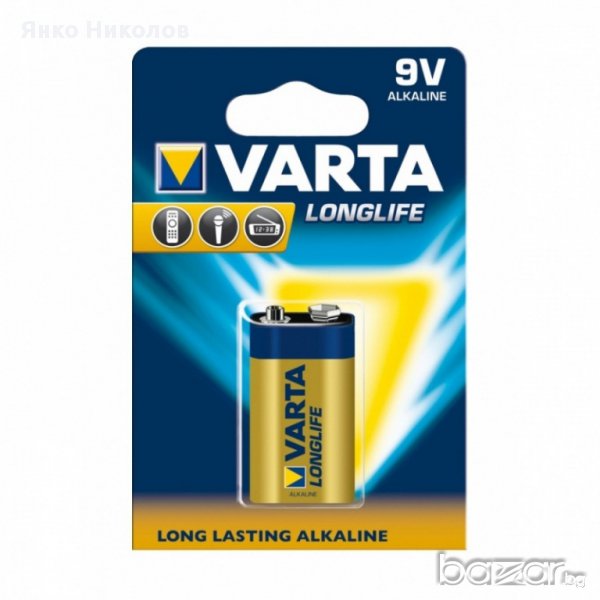Varta 9V - нова алкална батерия, снимка 1