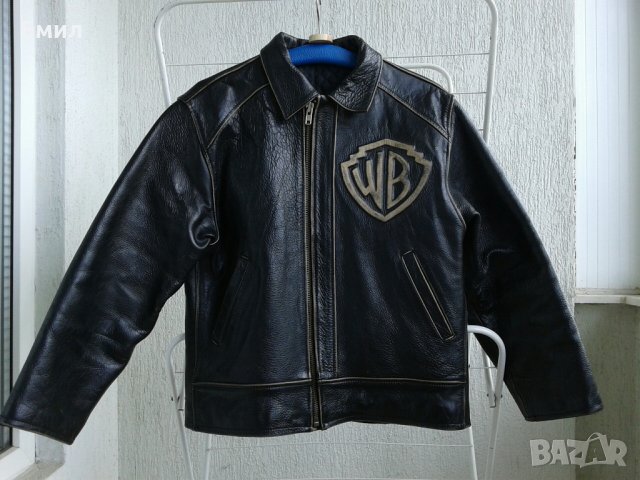 Продавам късо черно кожено яке от естествена кожа