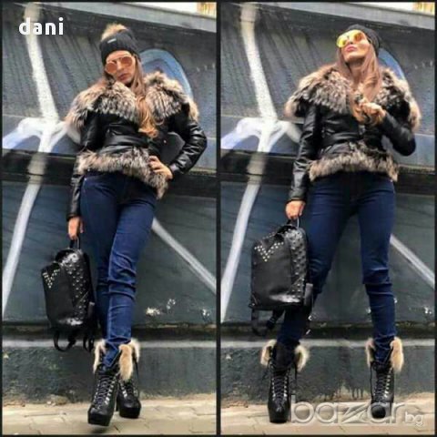 кожено яке модел dsquared от djofra