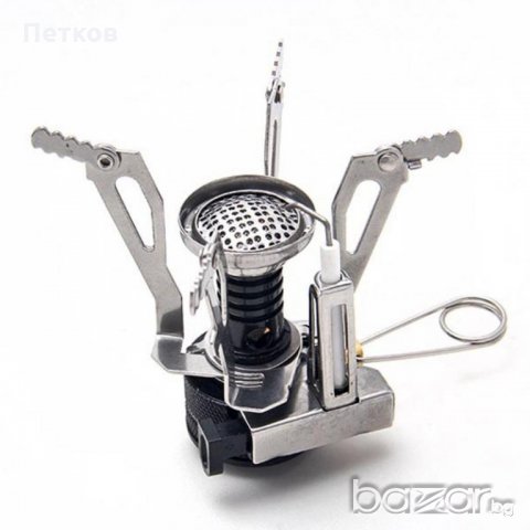 Компактна сгъваема газова горелка-котлон за туризъм, алпинизъм, лов и риболов. Със собствена п