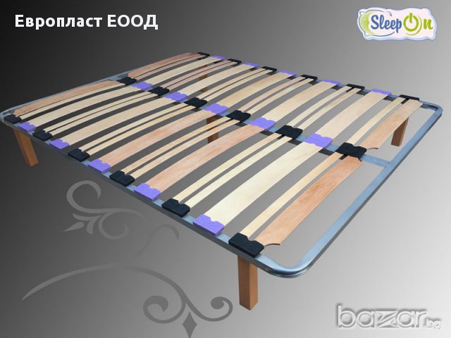 Подматрачна рамка ЕВРО ЛУКС с дървени крака  , снимка 2 - Спални и легла - 15813966