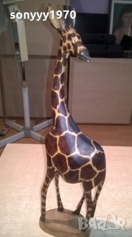 жираф-46х13х8см-дървен-внос швеицария, снимка 2 - Колекции - 26170918