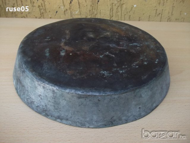 Тава медна стара - 417 гр., снимка 2 - Други ценни предмети - 19225480
