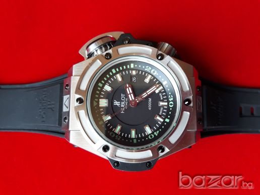  Луксозен мъжки часовник Hublot Diver 4000, снимка 4 - Мъжки - 21160533