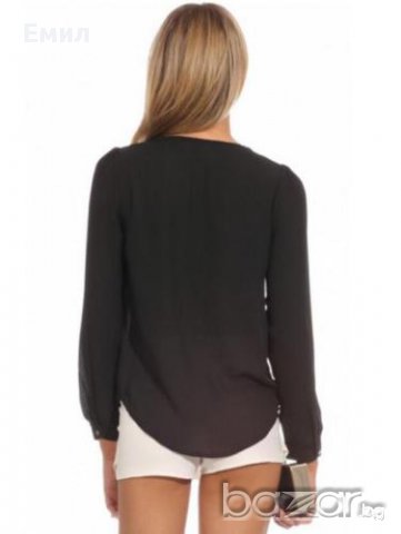 Стилна дамска блуза, снимка 2 - Блузи с дълъг ръкав и пуловери - 14662066