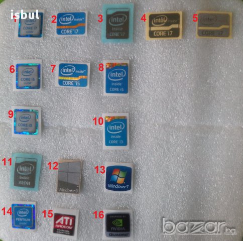 Стикери i7 i5 i3 xeon nvidia radeon и др. stickers, снимка 2 - Видеокарти - 17373283