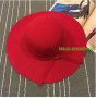 Дамска шапка с голяма периферия - червена, снимка 6
