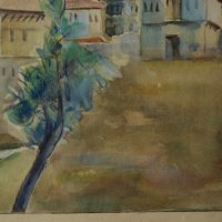 Стара картина, Пейзаж от Мелник, М.Д., 1960-те год., снимка 4 - Картини - 21325554