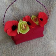 Ръчно изработени чантички за подарък от хартия с цветя от хартия с бонбони, снимка 13 - Декорация за дома - 14060421