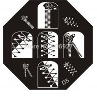 D-05 ципове кръпки осмоъгълен щампа шаблон за печат на нокти маникюр, снимка 1 - Продукти за маникюр - 21733441