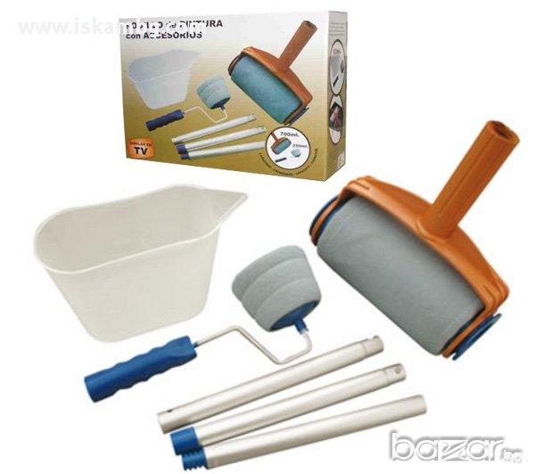 Голям + малъм валяк за боядисване с резервоар - код 0840, снимка 1