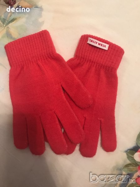 Розови зимни ръкавички Tally Weijl + Шал Комплект, снимка 1