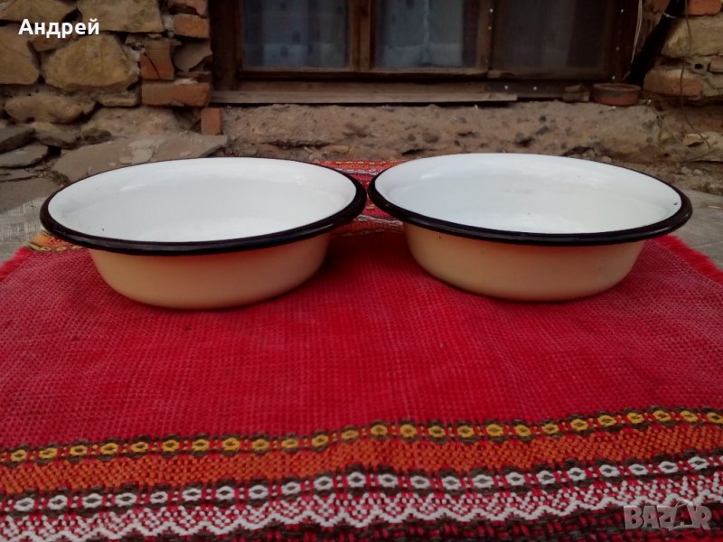 Стара емайлирана паница,паници, снимка 1