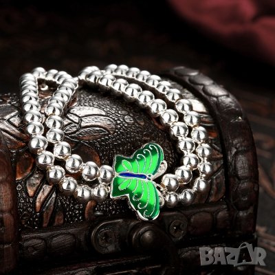 Стилна дамска гривна, пеперуда, снимка 1