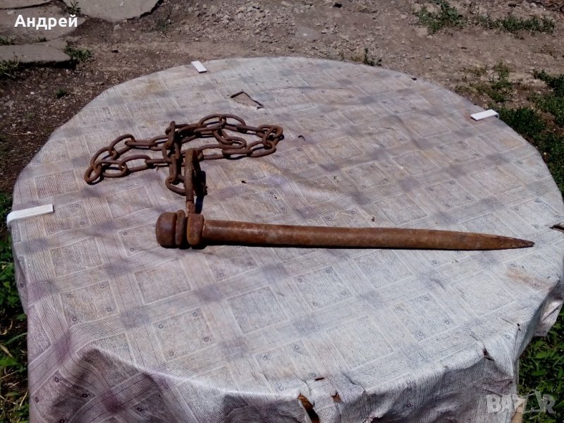 Старинна побивачка,побивало за добитък, снимка 1