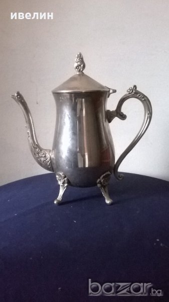 посребрена метална кана, снимка 1