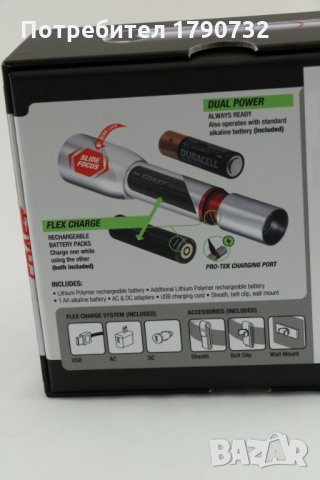 американски Led фенер COAST, 340 лумена, нов, LiPo батерия, внос от Германия, снимка 3 - Къмпинг осветление - 22806717
