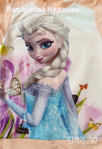 Тениска Елза - 2 цвята - 5,6,7 и 8 г., снимка 2 - Детски тениски и потници - 14361409