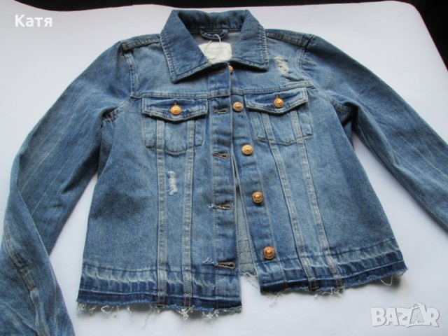 Дънково яке Tom Taylor деконструктоирано ново, снимка 5 - Якета - 25382035