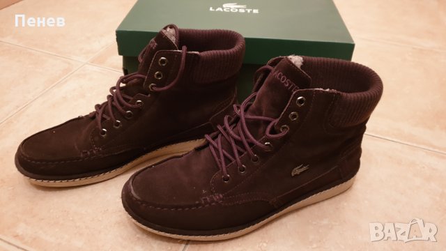 Lacoste мъжки кафяви зимни обувки, снимка 2 - Мъжки боти - 24433874