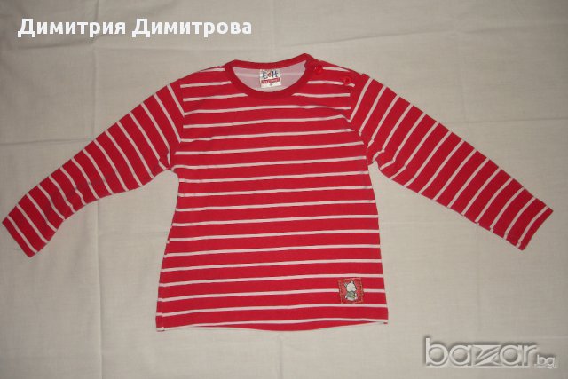 Страхотен червен анцунг + блузка подарък, снимка 2 - Бебешки блузки - 11365787