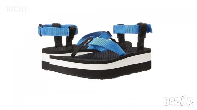 Намалени на 50лв - TEVA Flatform French Blue Platform Sandals - нови сандали, снимка 4 - Сандали - 21988728