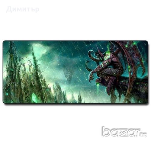 XXL Геймърски пад World of Warcraft WOW компютърна подложка за мишка компютър Уаркрафт 90х40см., снимка 2 - Клавиатури и мишки - 19434216