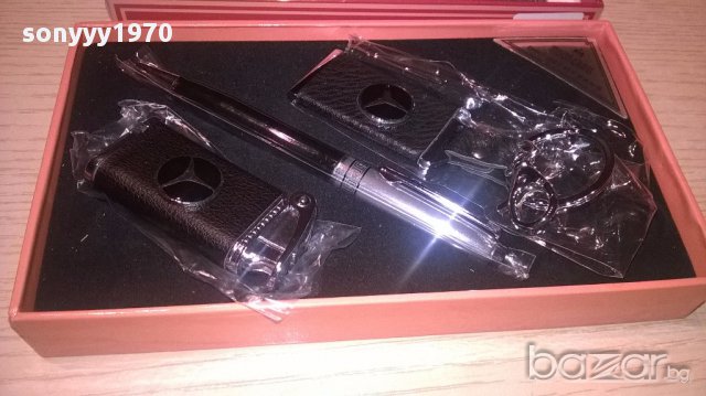 Mercedes-луксозeн подаръчен комплект 20/12см-внос швеицария, снимка 10 - Антикварни и старинни предмети - 16342925
