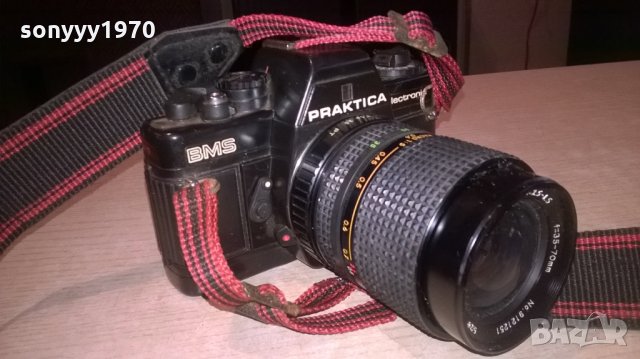 РЕТРО praktica-made in germany-апарат и обектив-внос швеицария, снимка 1 - Фотоапарати - 24097252