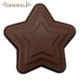 Голяма звезда дълбок силиконов молд форма калъп кекс шоколад тесто гипс сапун 