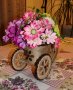Декоративно колело триколка, велосипед с цветя за декорация, декор, украса за дома, снимка 7