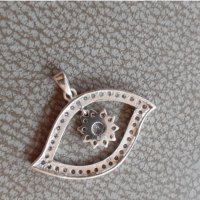 НОВА сребърна висулка - око , снимка 7 - Колиета, медальони, синджири - 25716806