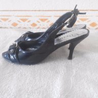 Секси черни лачени сандали, снимка 3 - Сандали - 17228053