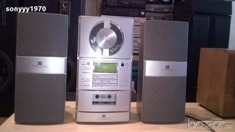 Heru mcd-100pr cd/tuner/ampli/tape/aux+2 колони-внос швеицария, снимка 1