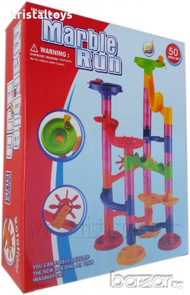 Детска занимателна игра Писта с топчета 50 части, снимка 1