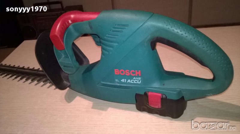 Bosch ahs41 accu-храсторез+батерия-внос швеицария, снимка 1