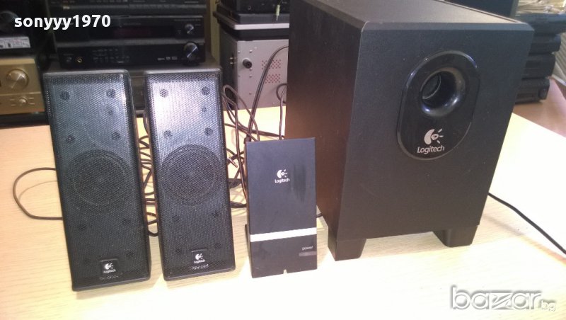 logitech x-240-subwoofer-активен+колони+управление-внос швеицария, снимка 1