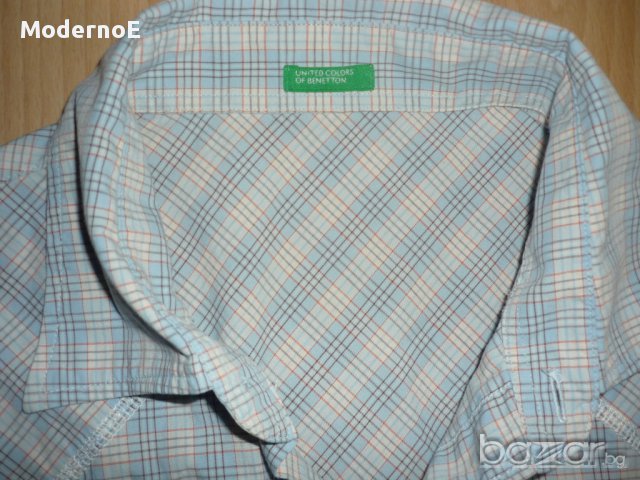  L Benetton - страхотна спортна риза , снимка 4 - Ризи - 11287025