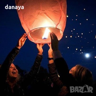 528 Китайски летящ фенер за пожелания летящи фенери 80см височина, снимка 5 - Други стоки за дома - 22963491