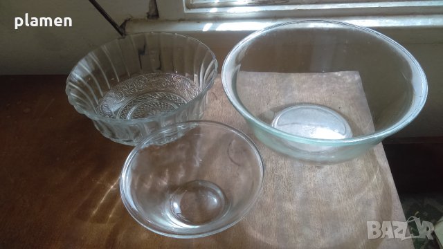 Стъклени съдове, снимка 2 - Чинии - 24816784