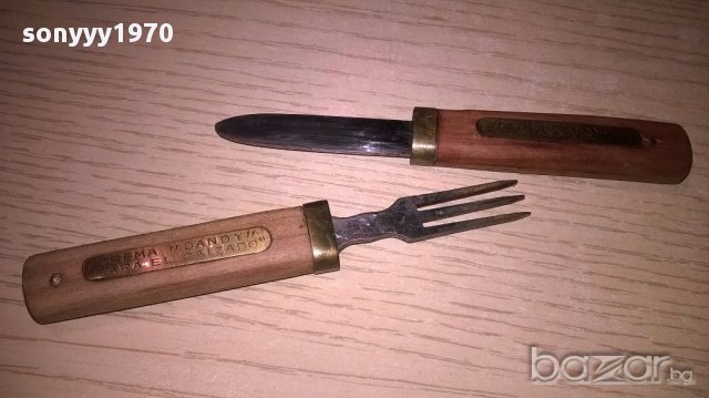 Vda.m.fernandez-madrid-ретро колекция-нож/вилица-от швеицария, снимка 2 - Антикварни и старинни предмети - 17222884