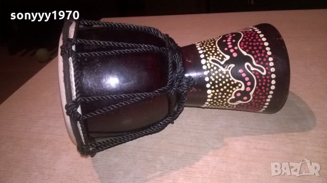 тарамбука 20х14см-дърво/кокос-внос швеицария, снимка 3 - Ударни инструменти - 23671176