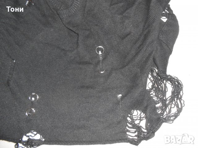 Блуза скъсан ефект m&t fashion, снимка 8 - Блузи с дълъг ръкав и пуловери - 25792205