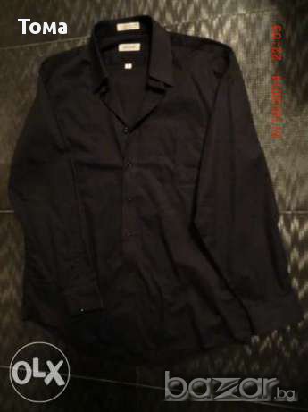 Черна риза дълъг ръкав Pierre Cardin, снимка 3 - Ризи - 13465222