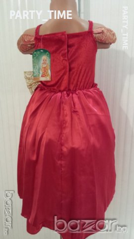 НАЛИЧНА  Уникална рокля на Барби с ръкавици и перлена огърлица, снимка 9 - Детски рокли и поли - 8308911