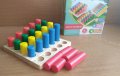  Голям Сортер От Масивно Дърво Монтесори с 25 елемента. логически игри, снимка 2