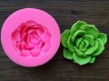 3D Голям Сукулент растение цвете силиконов молд форма декорация торта фондан шоколад свещ гипс сапун, снимка 3