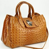 Кафява  кожена чанта genuine leather Made in Italy, снимка 17 - Чанти - 20925504