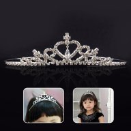 Принцеска детска дамска корона диадема за коса глава , снимка 1 - Шноли, диадеми, ленти - 14028790